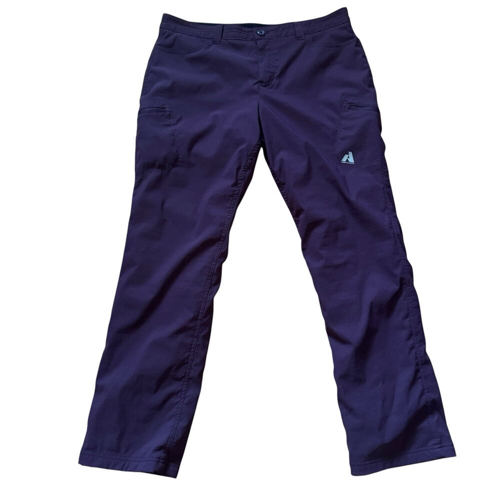 Eddie Bauer First Ascent Lined Hiking Pants Womens 16 Nylon Stretch Plum Granola